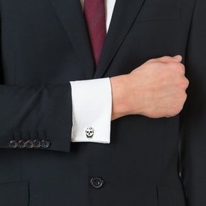 Alexander McQueen Accessories - Alexander McQueen Enamel Skull Face Cufflinks Alexander McQueen Accessories - Alexander McQueen Enamel Skull Face Cufflinks